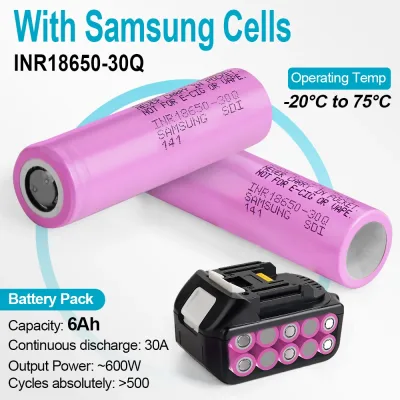 Lot de 2 batteries 18 V 6 Ah – image 3